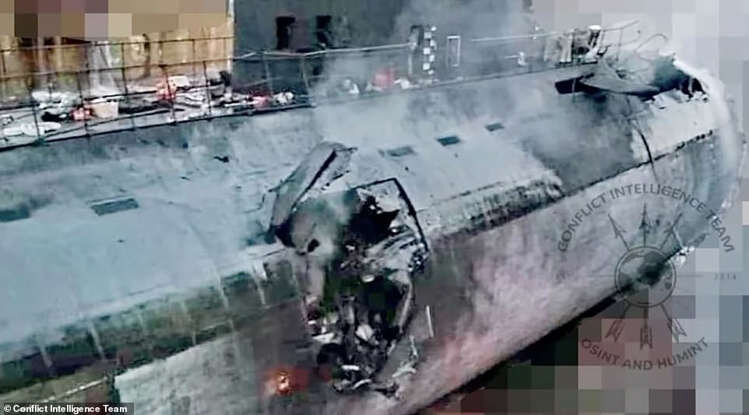 نابودی زیردریایی مشهور روسیه با موشک انگلیسی در اوکراین/ عکس