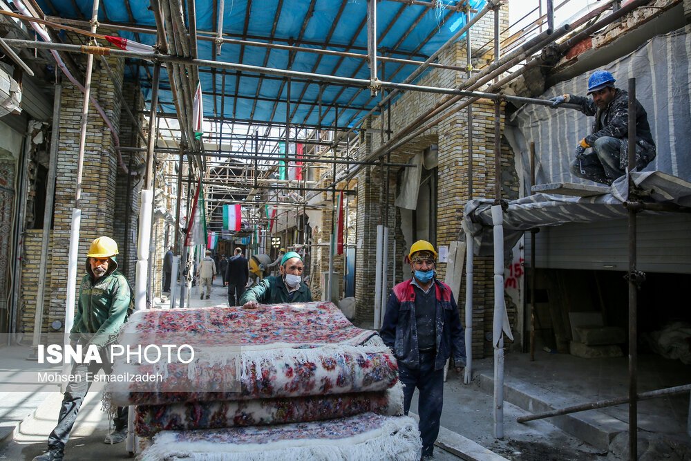 اتمام مرمت بازار فرش مشهد تا پایان آذر ماه